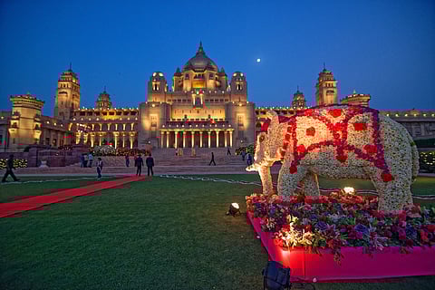 Umaid Bhawan Palace in Jodhpur, Rajasthan, is a popular luxe wedding venue